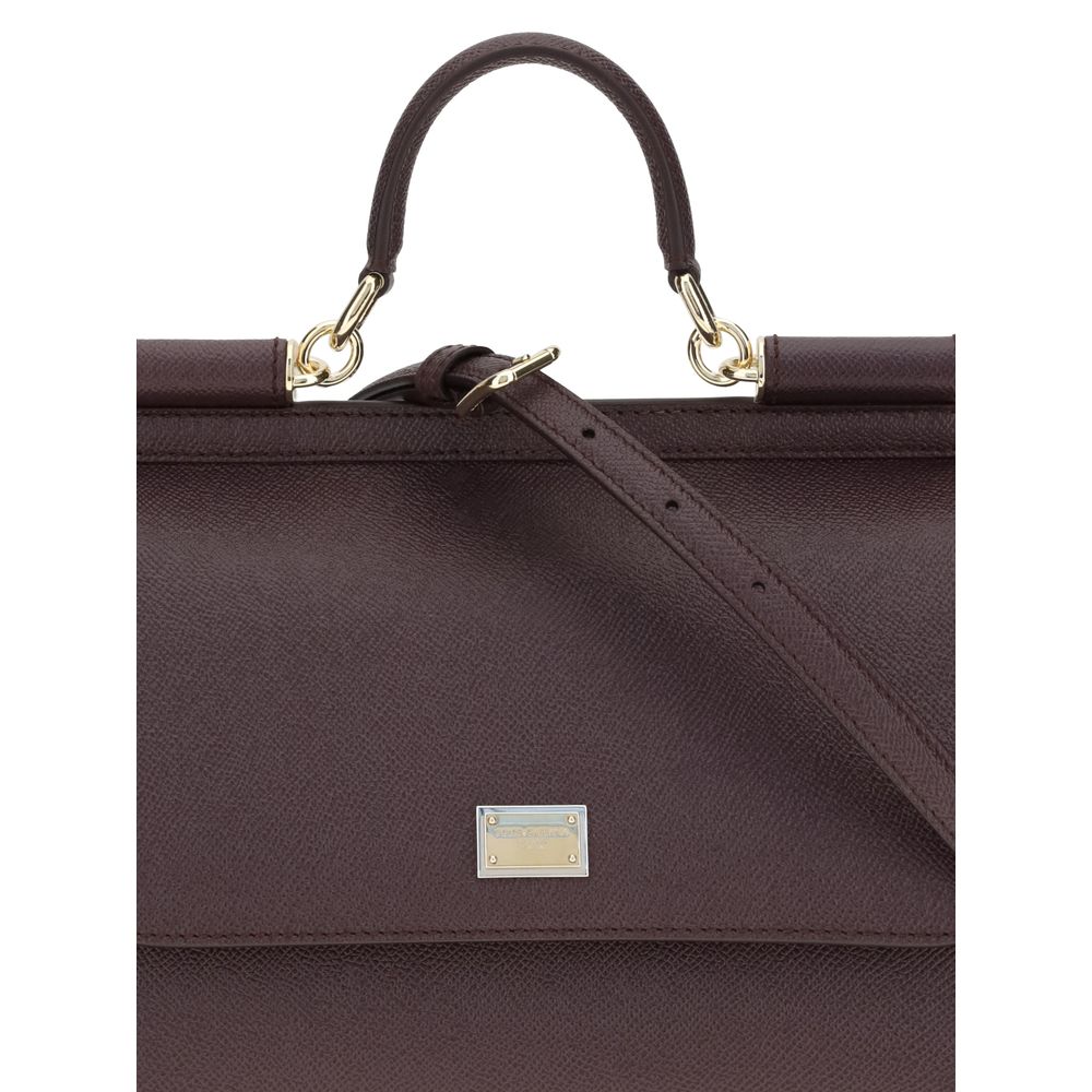 Sac à main Dolce & Gabbana en cuir de veau Bordeaux Bos Taurus