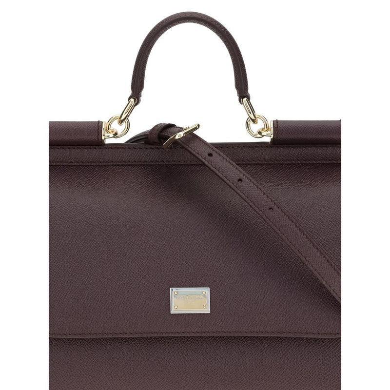 Sac à main Dolce & Gabbana en cuir de veau Bordeaux Bos Taurus
