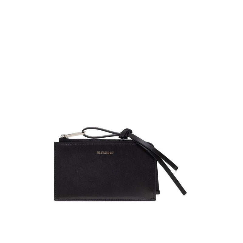Portefeuille Jil Sander en cuir noir