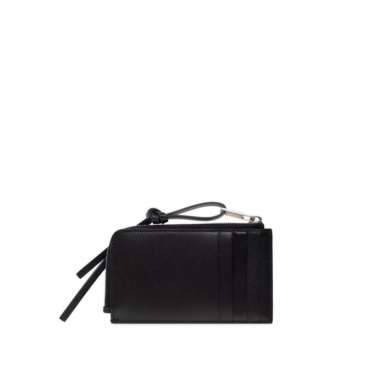 Portefeuille Jil Sander en cuir noir