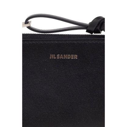 Jil Sander Black Leather Wallet