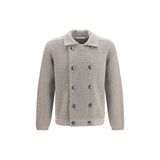 Brunello Cucinelli Cardigan Gris Cachemire
