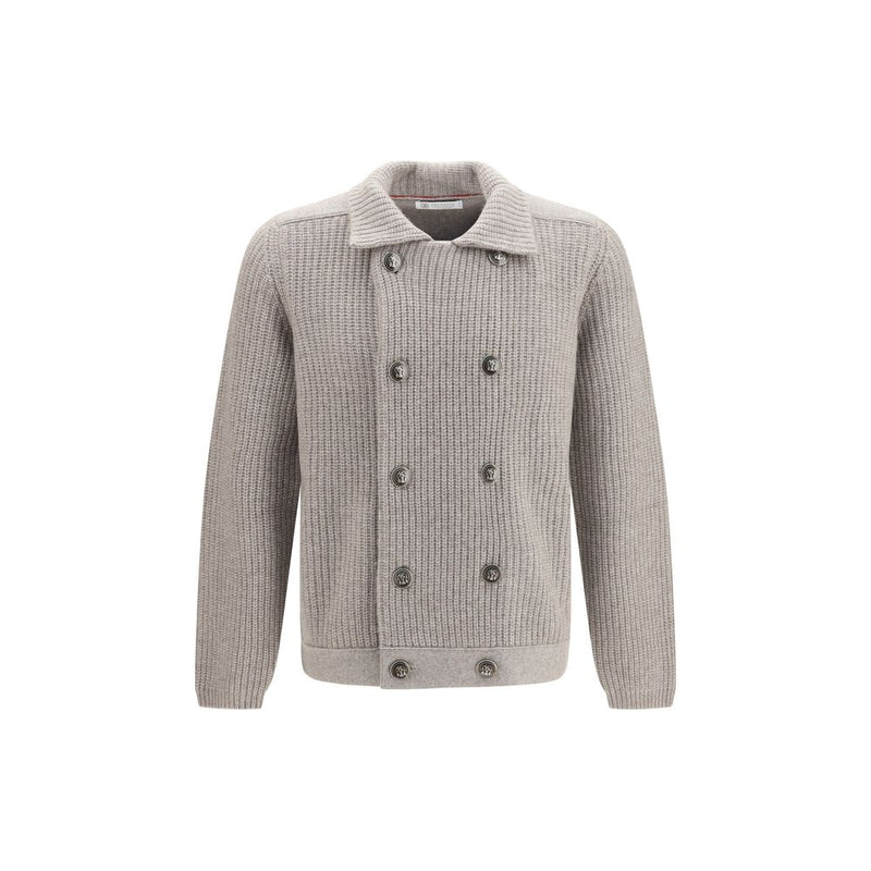 Brunello Cucinelli Gray Cashmere Cardigan
