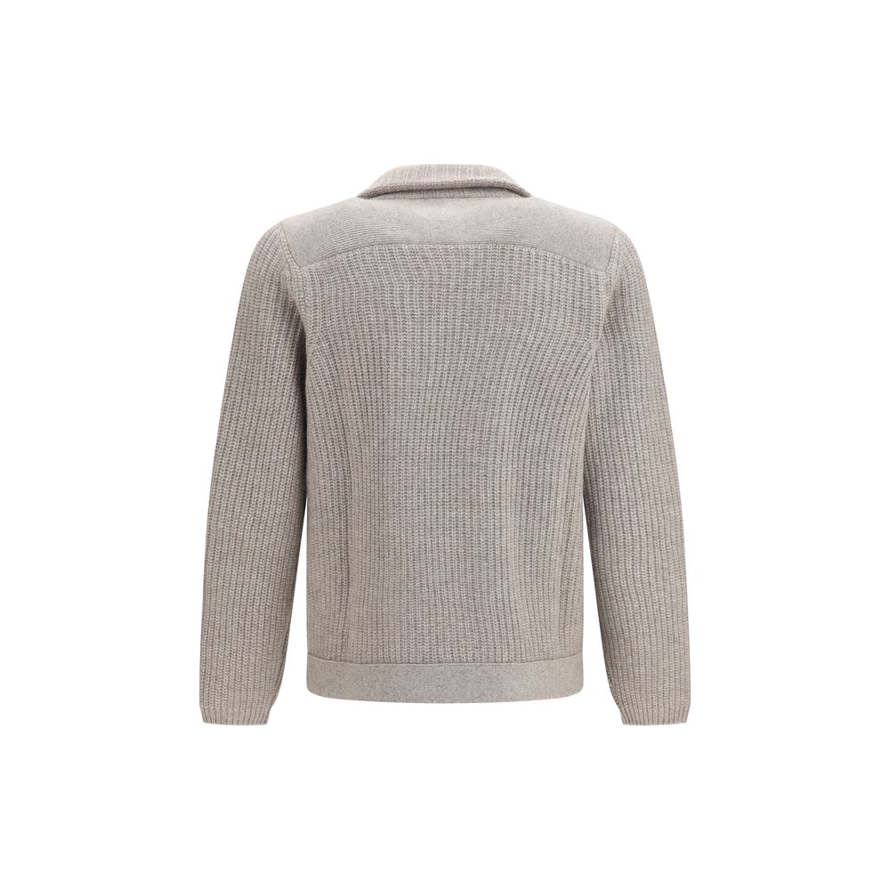 Brunello Cucinelli Cardigan Gris Cachemire
