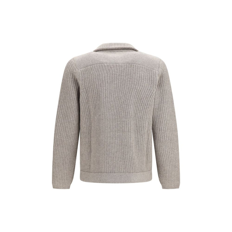 Brunello Cucinelli Gray Cashmere Cardigan