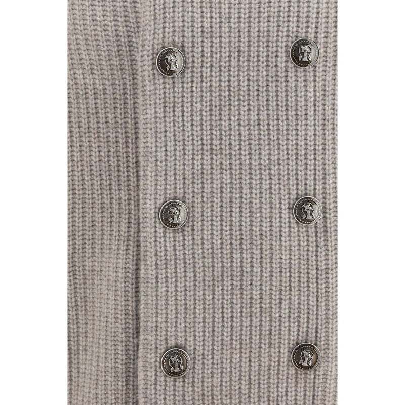 Brunello Cucinelli Gray Cashmere Cardigan