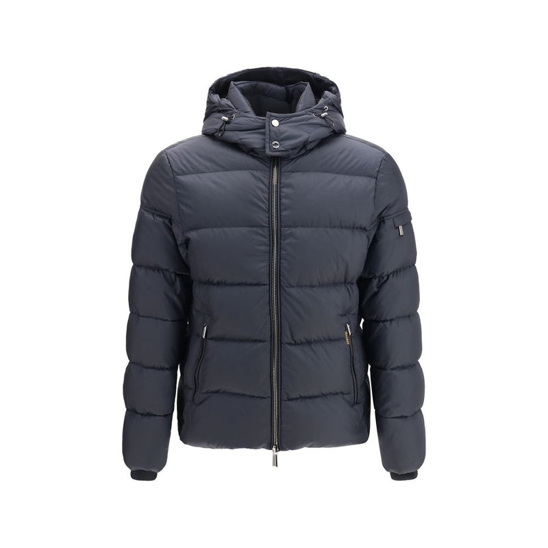 MooRER Veste longue en polyamide bleu