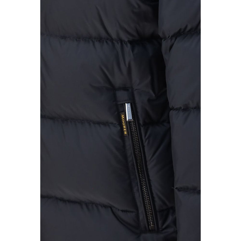 MooRER Veste longue en polyamide bleu