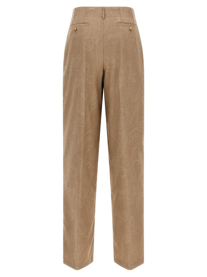 Etro Beige Wool Dress Pants