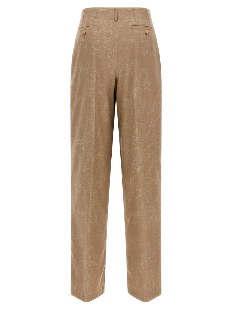 Pantalon en laine beige Etro