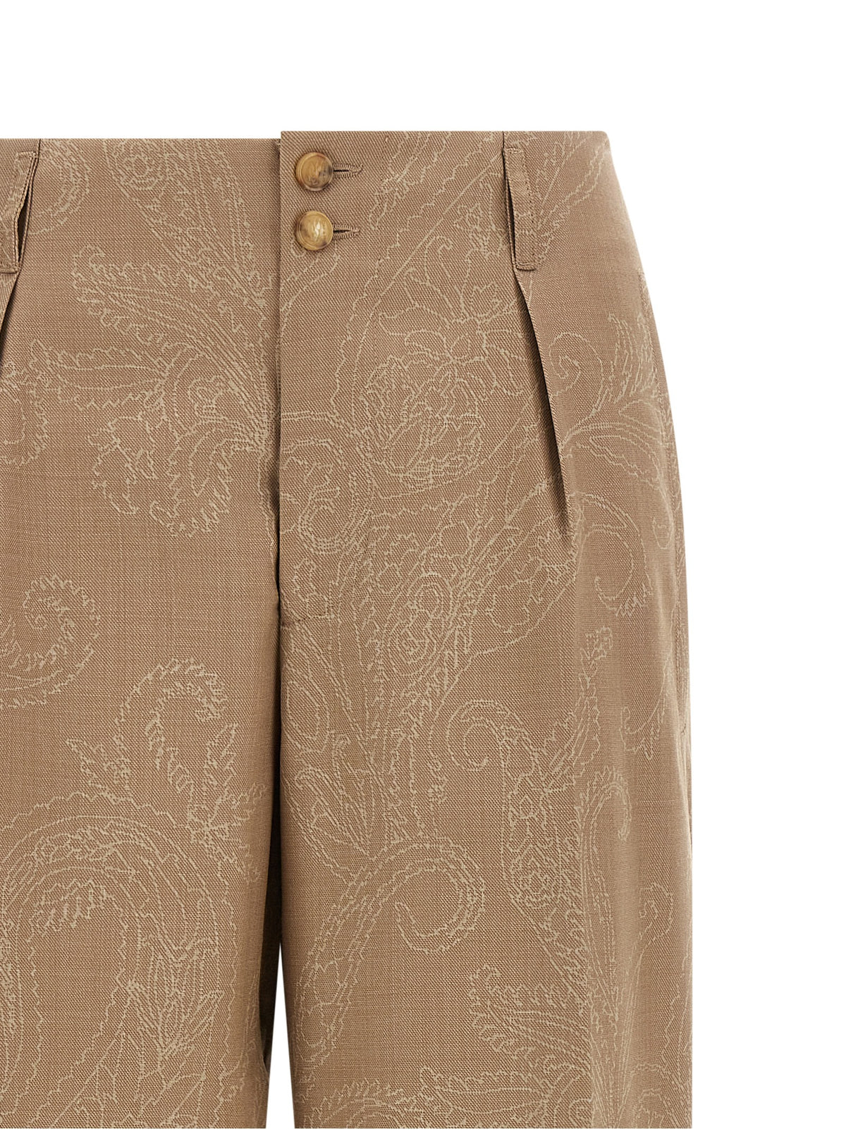 Pantalon en laine beige Etro