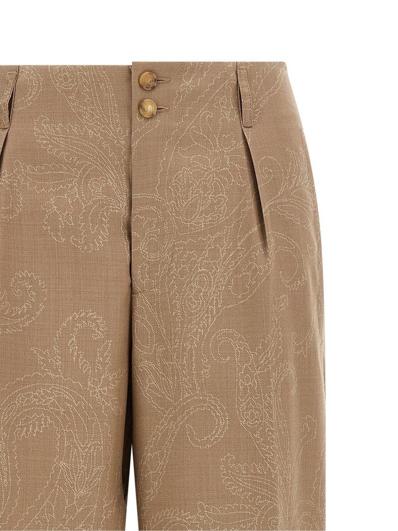 Pantalon en laine beige Etro