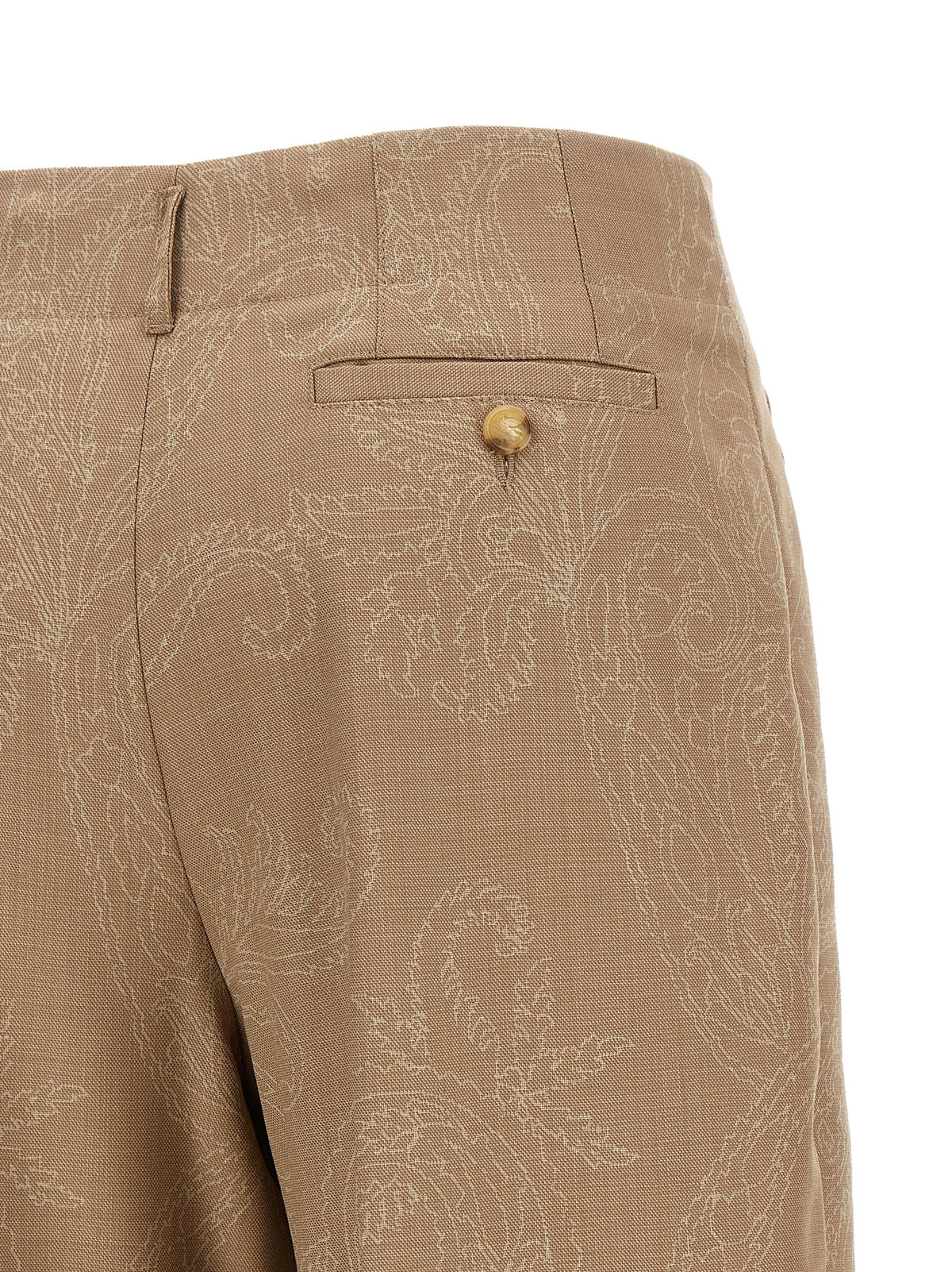 Pantalon en laine beige Etro