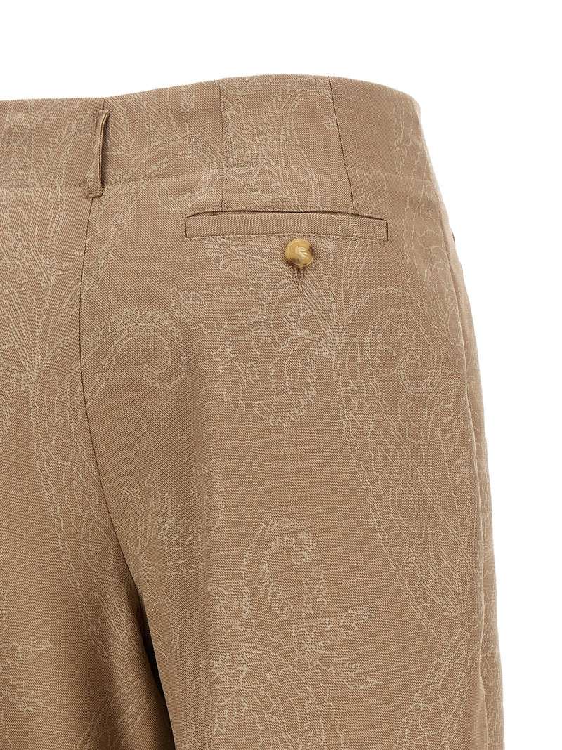 Pantalon en laine beige Etro