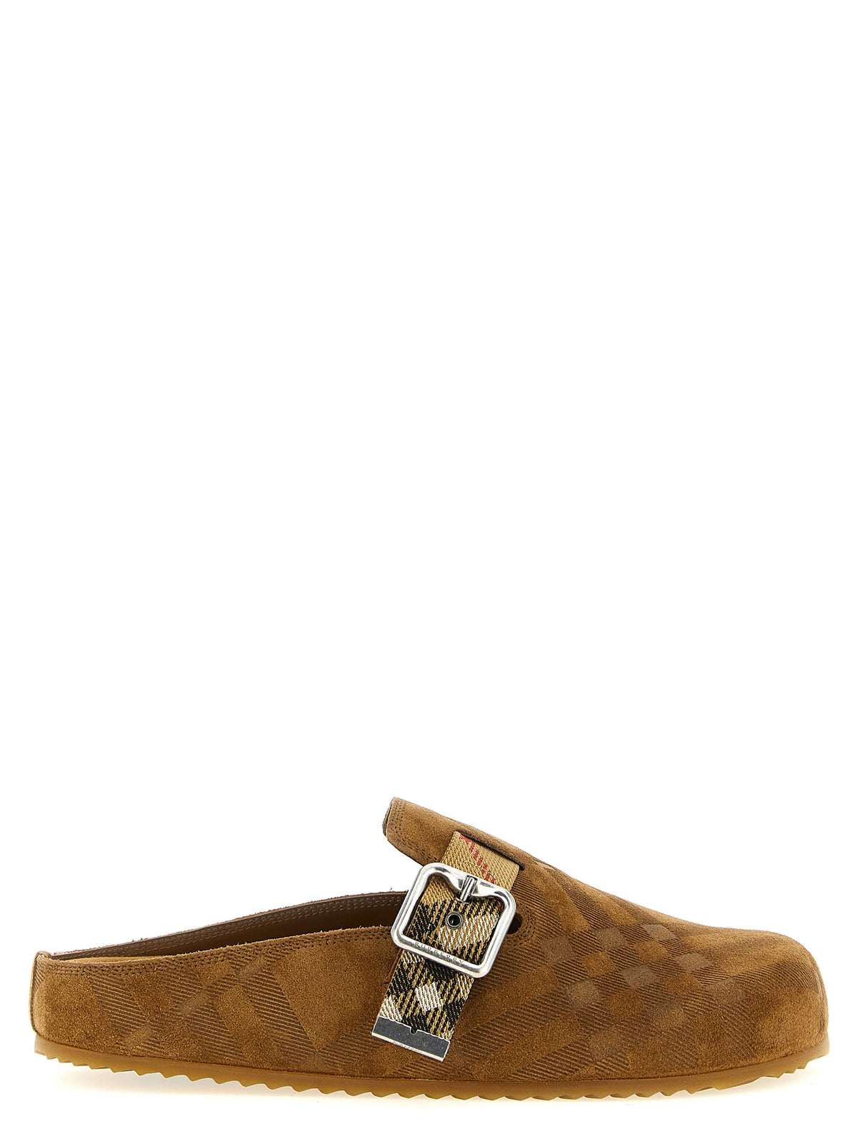 Sabots Burberry en cuir marron