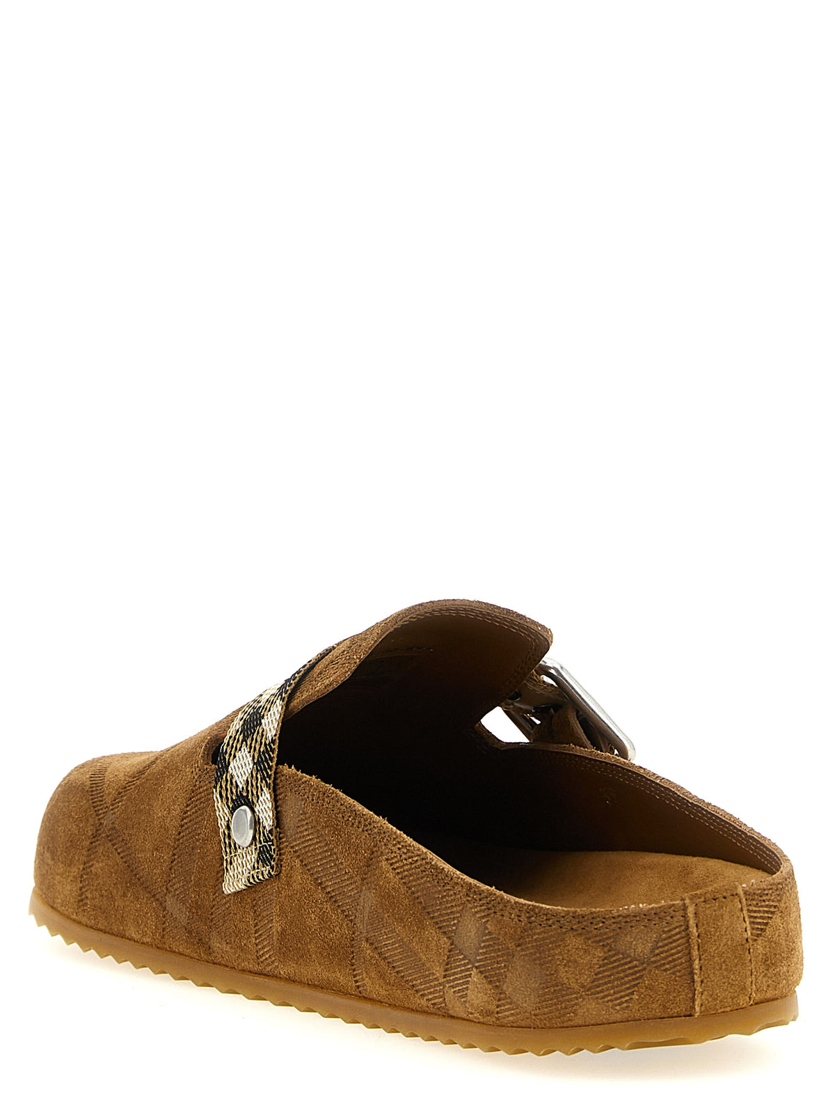 Sabots Burberry en cuir marron