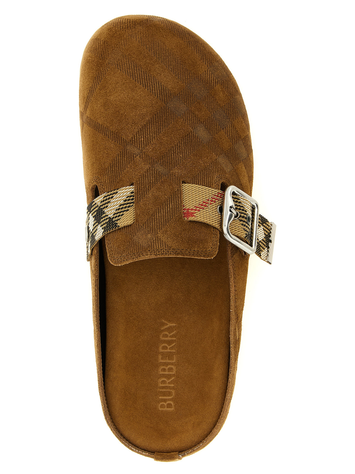 Sabots Burberry en cuir marron