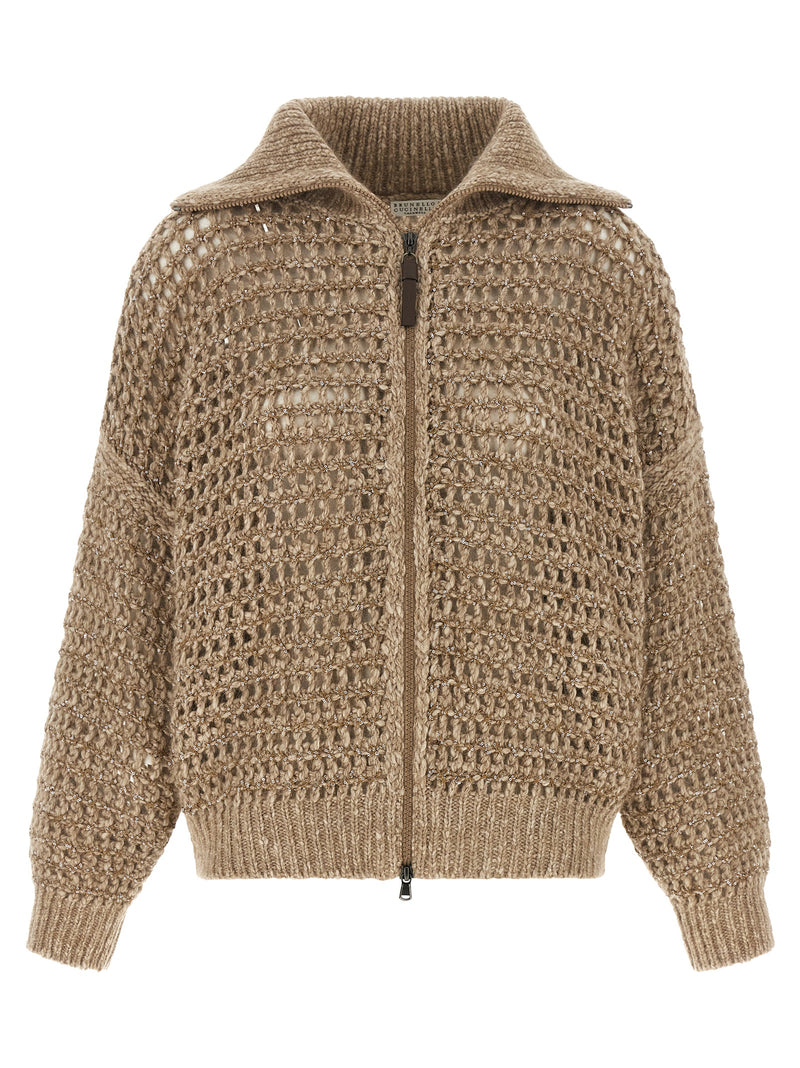 Gilet Brunello Cucinelli beige en élasthanne