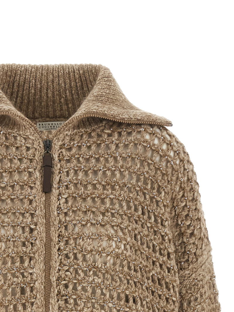 Gilet Brunello Cucinelli beige en élasthanne
