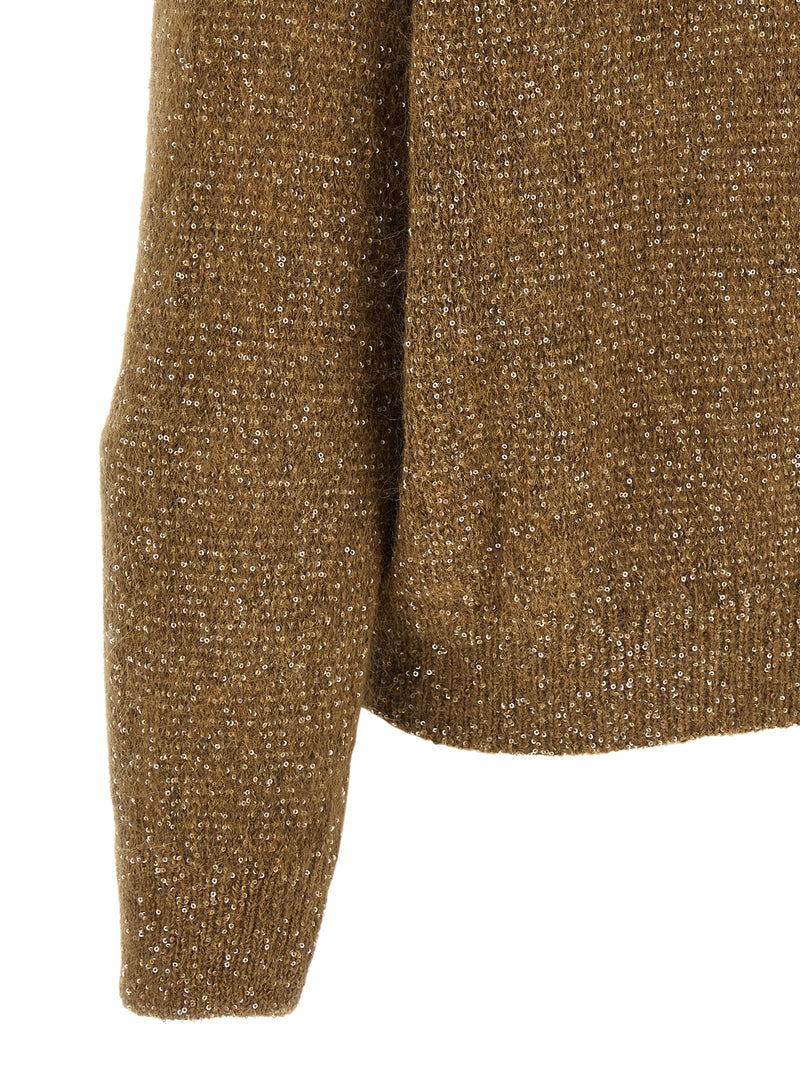 Polo en polyamide marron Brunello Cucinelli