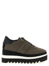 Baskets compensées Stella McCartney grises en EVA