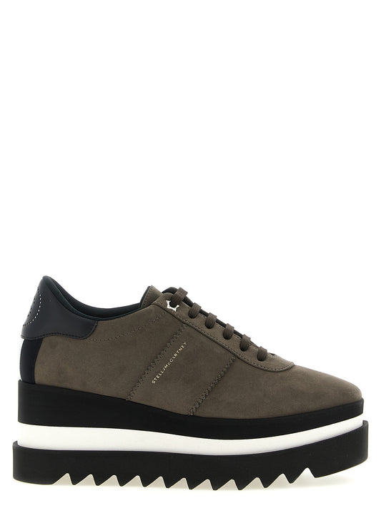 Baskets compensées Stella McCartney grises en EVA