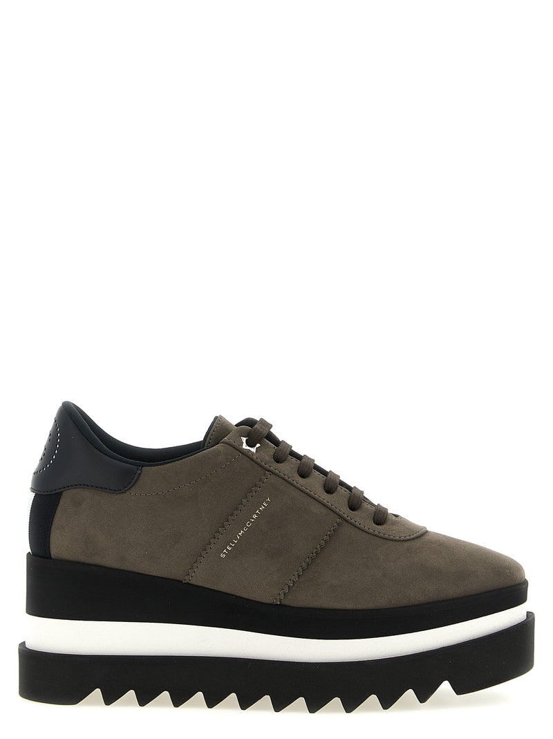 Baskets compensées Stella McCartney grises en EVA