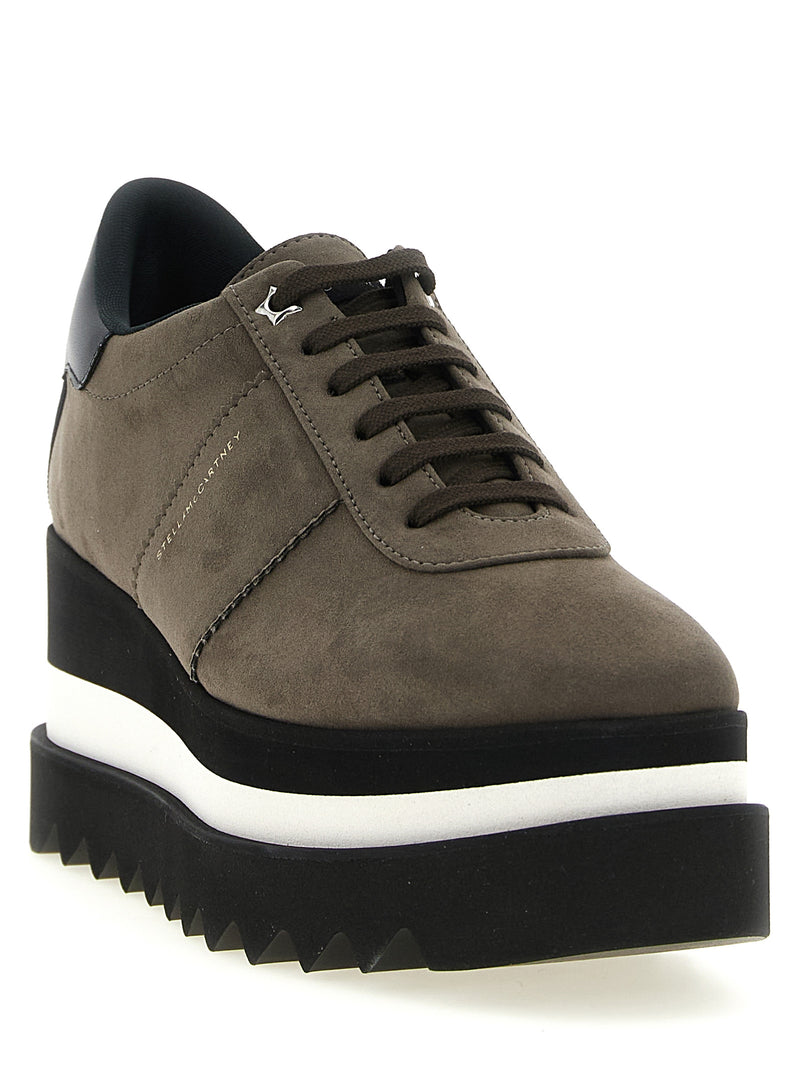 Baskets compensées Stella McCartney grises en EVA