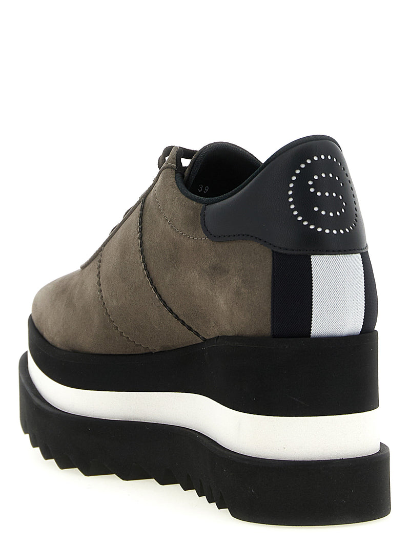 Baskets compensées Stella McCartney grises en EVA