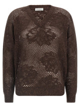Cardigan Brunello Cucinelli en Nylon Marron