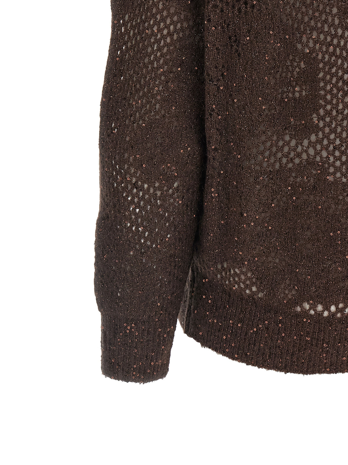 Cardigan Brunello Cucinelli en Nylon Marron