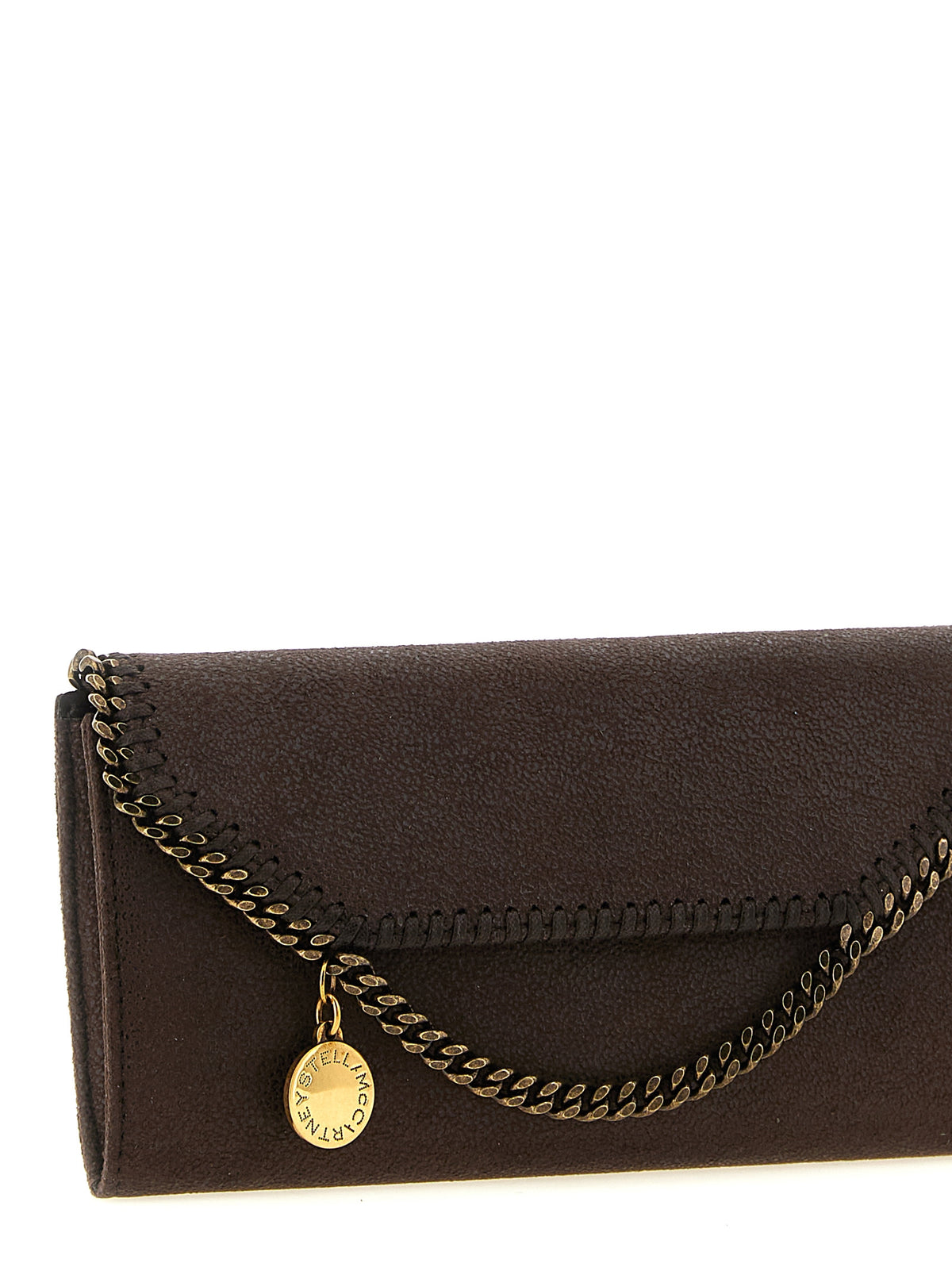 Stella McCartney Porte-cartes marron en polyester
