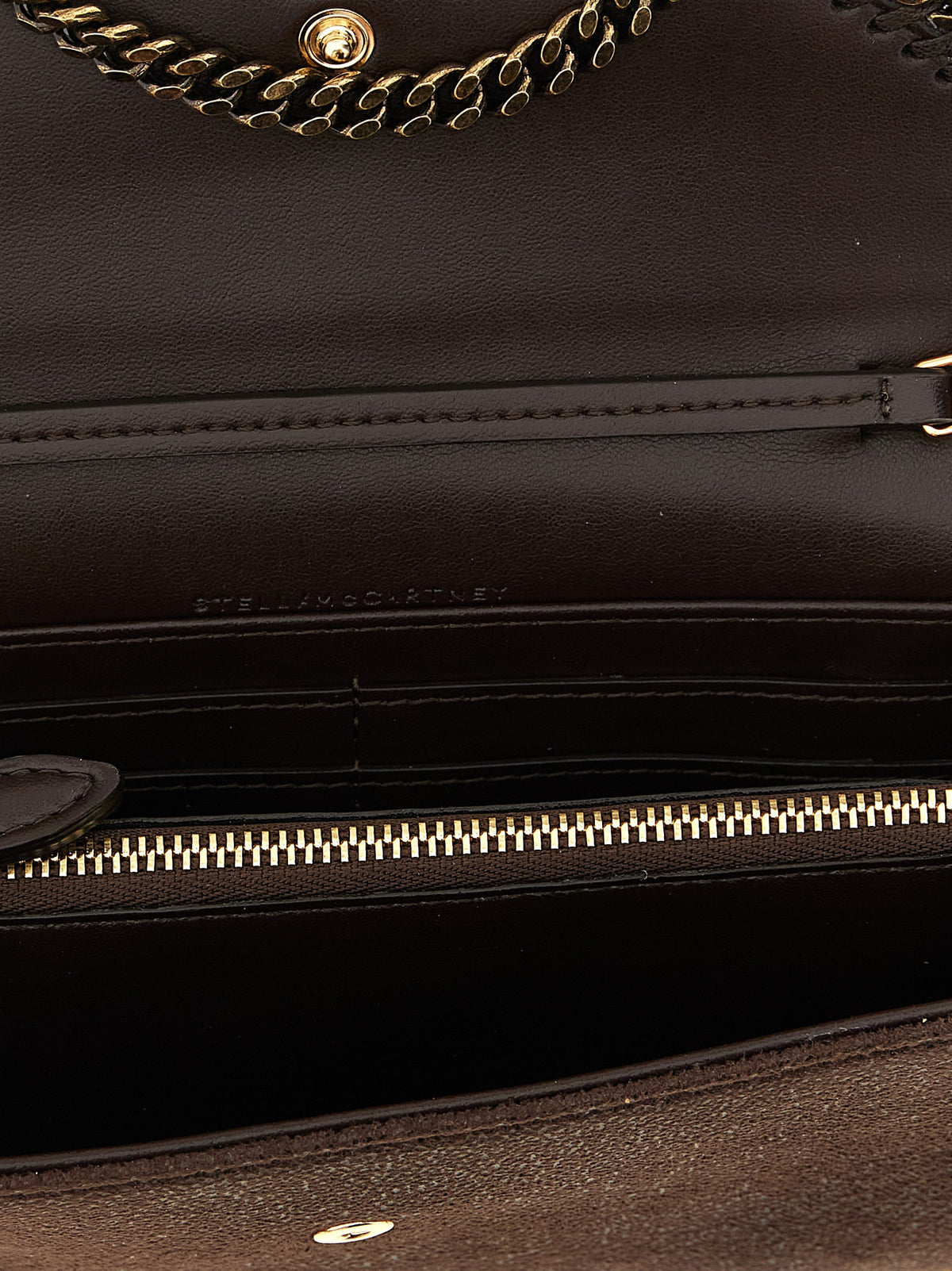 Stella McCartney Porte-cartes marron en polyester