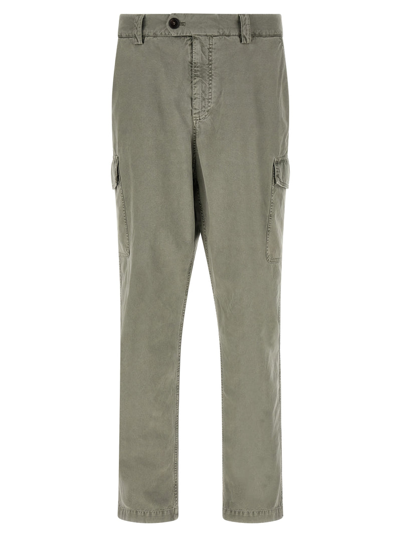Pantalon cargo bicolore en coton Brunello Cucinelli