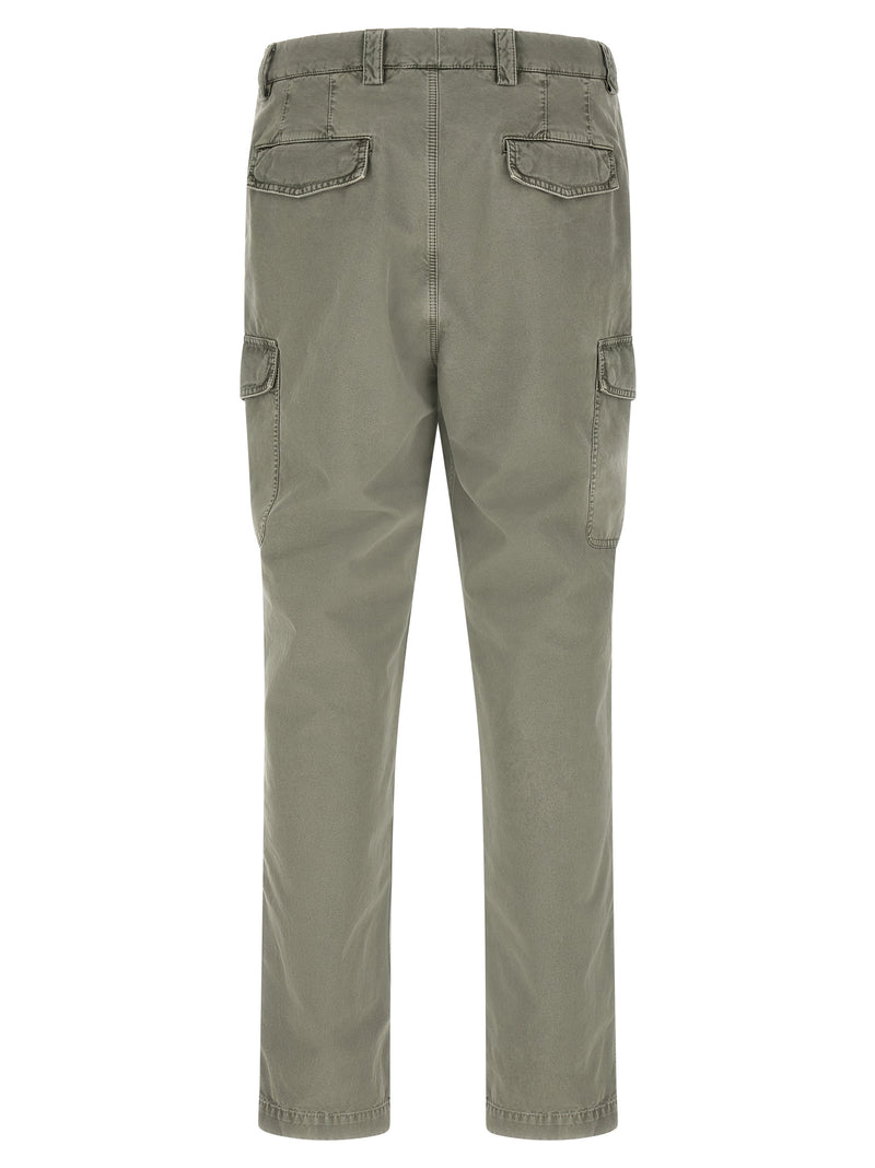 Pantalon cargo bicolore en coton Brunello Cucinelli