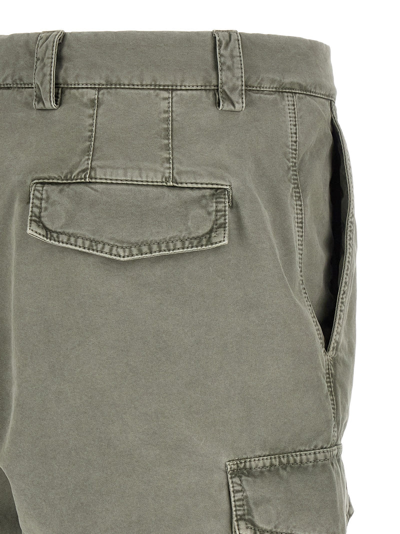 Pantalon cargo bicolore en coton Brunello Cucinelli