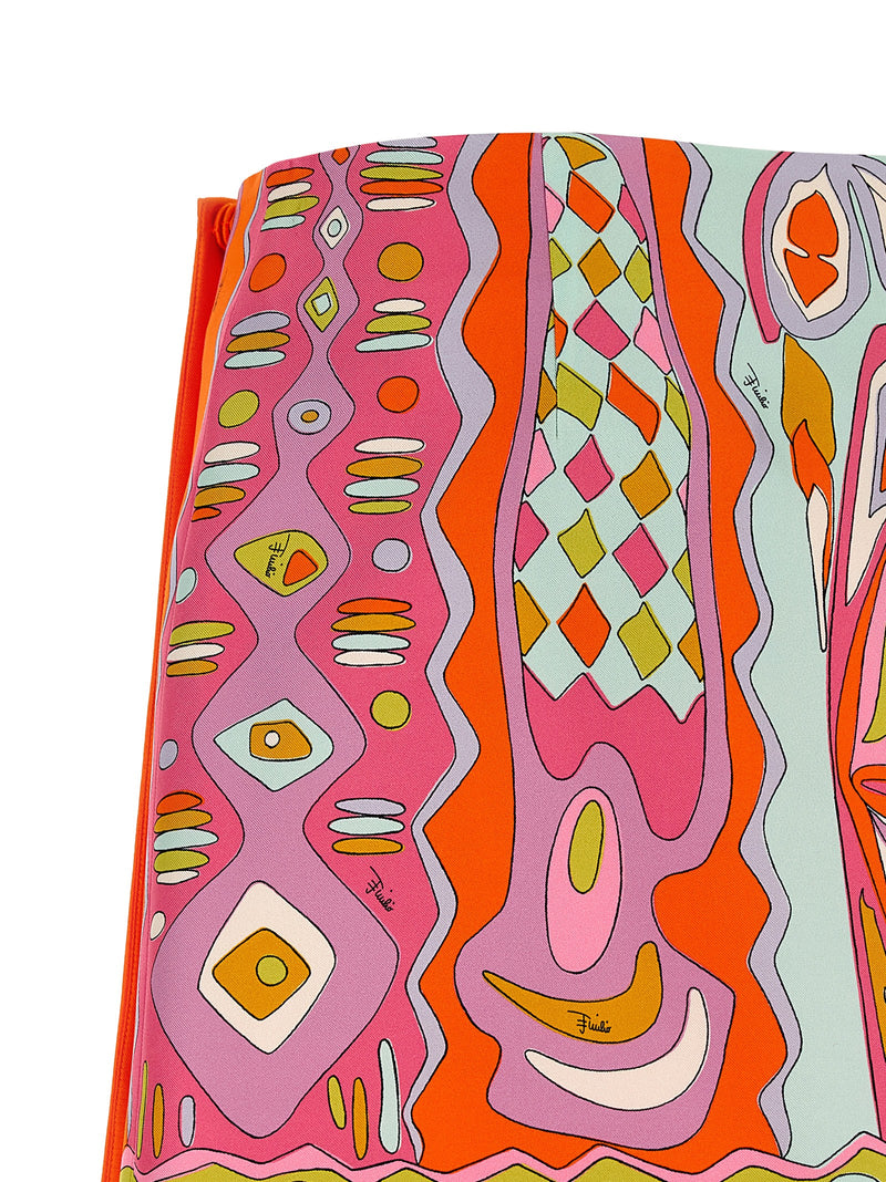 Jupe longue en soie multicolore Emilio Pucci