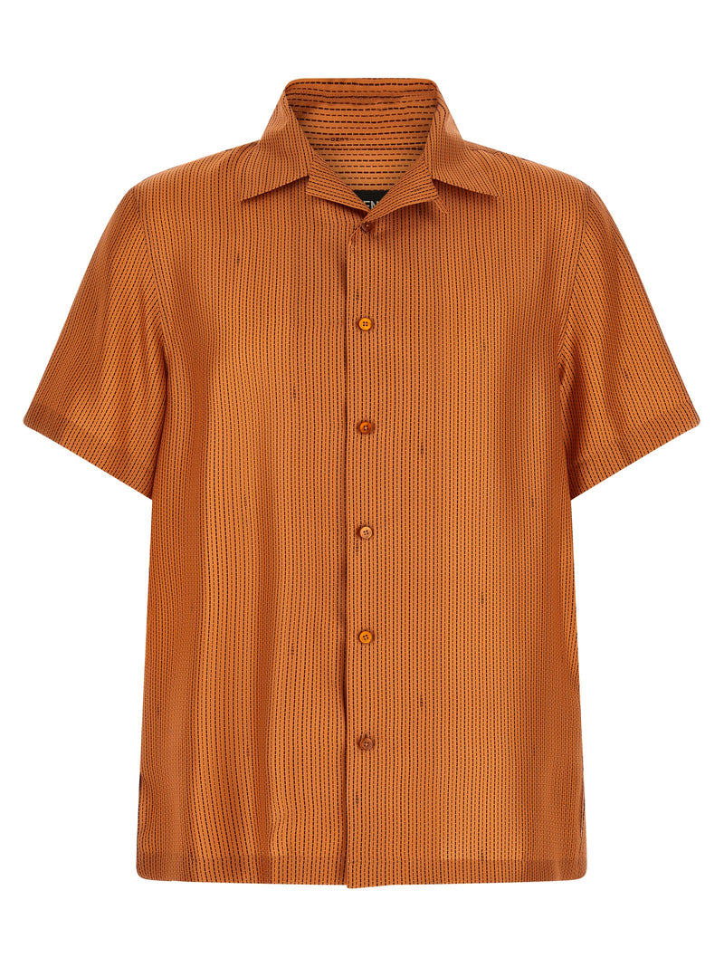 Chemisier en soie orange Fendi