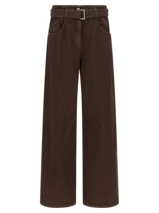 Brunello Cucinelli Jean en coton marron Denim