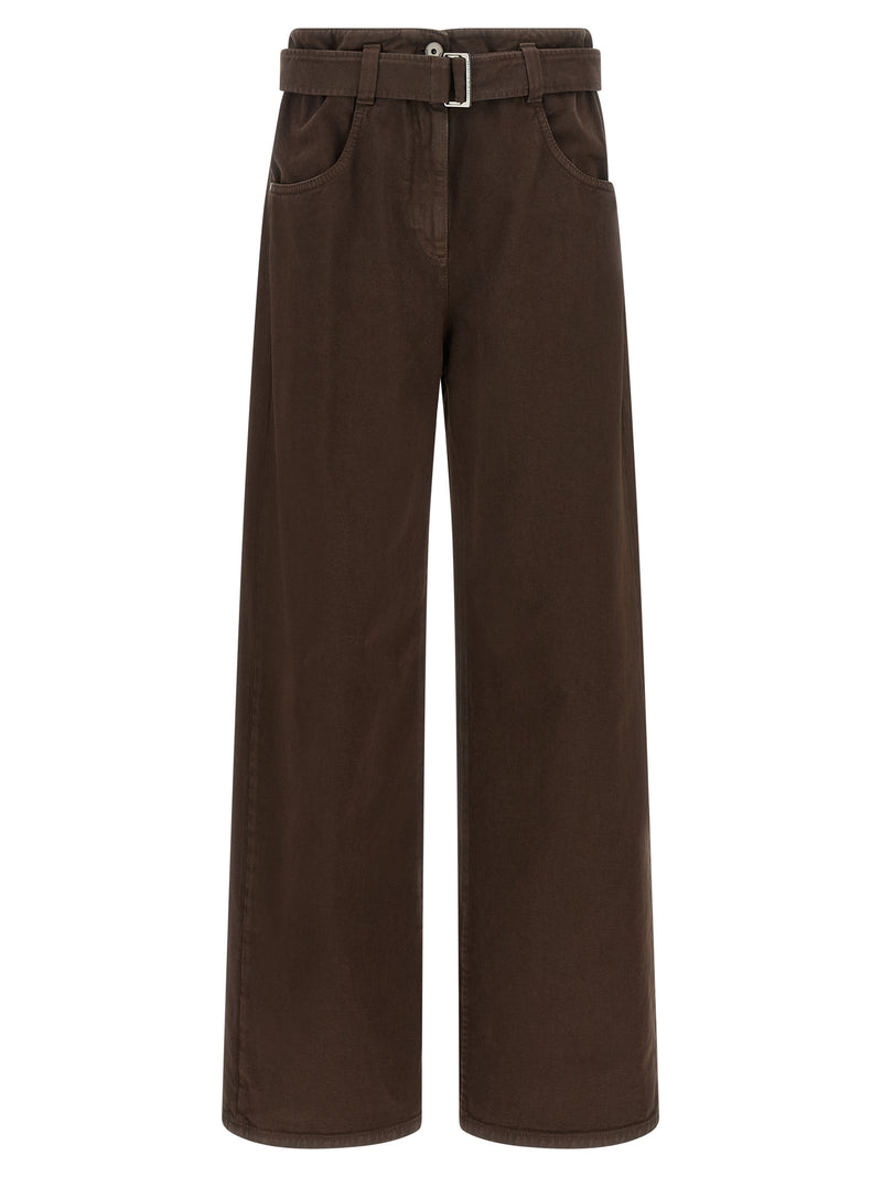 Brunello Cucinelli Jean en coton marron Denim