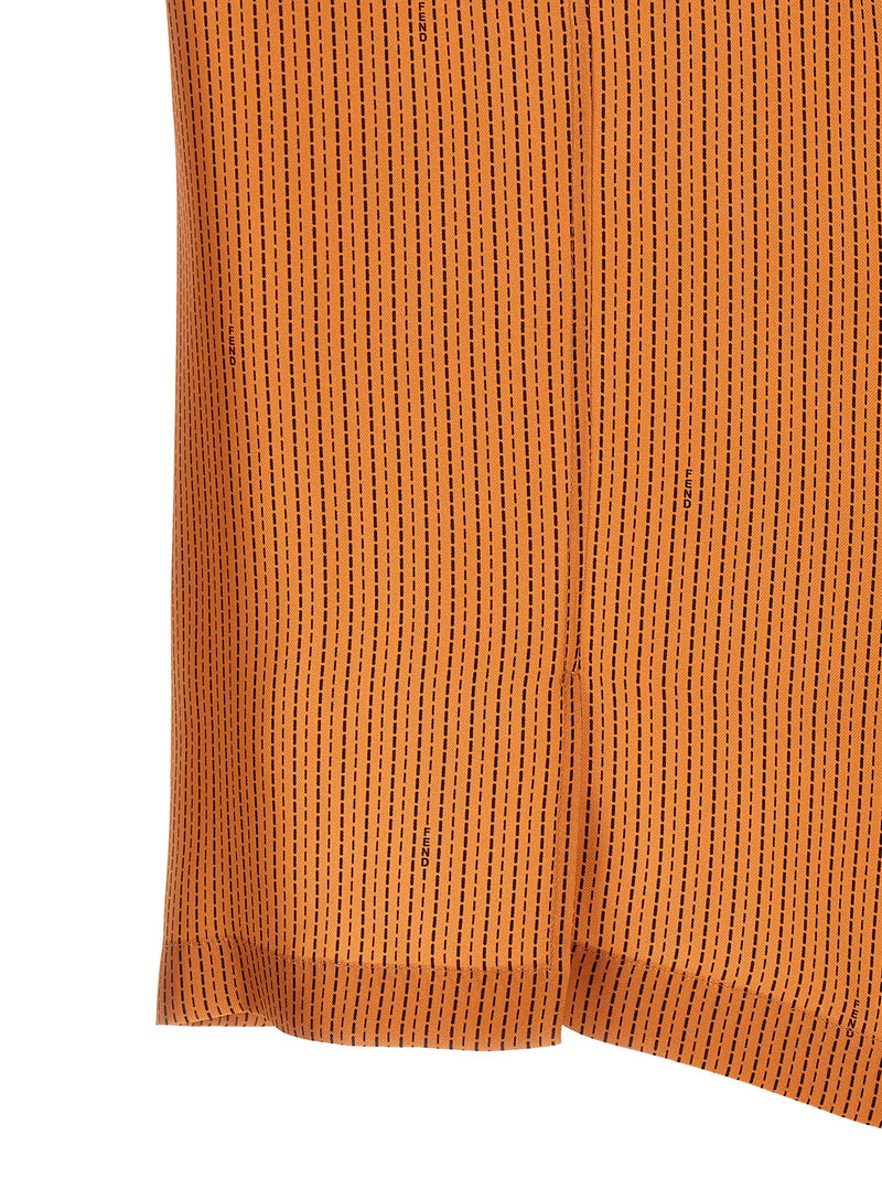 Chemisier en soie orange Fendi