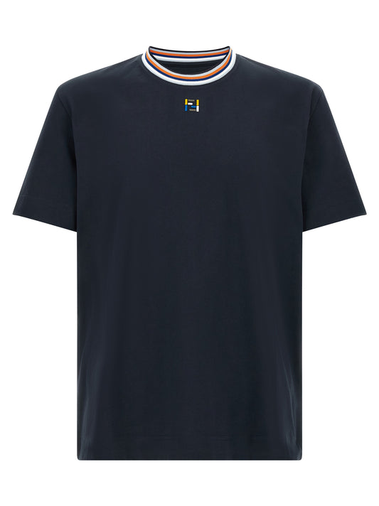 Fendi Blue Cotton T-Shirt