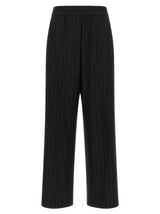 Brunello Cucinelli Pantalon décontracté en laine vierge bleu