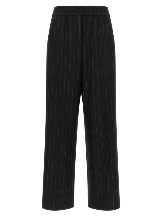 Brunello Cucinelli Pantalon décontracté en laine vierge bleu