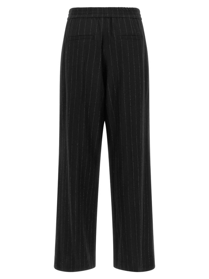 Brunello Cucinelli Pantalon décontracté en laine vierge bleu