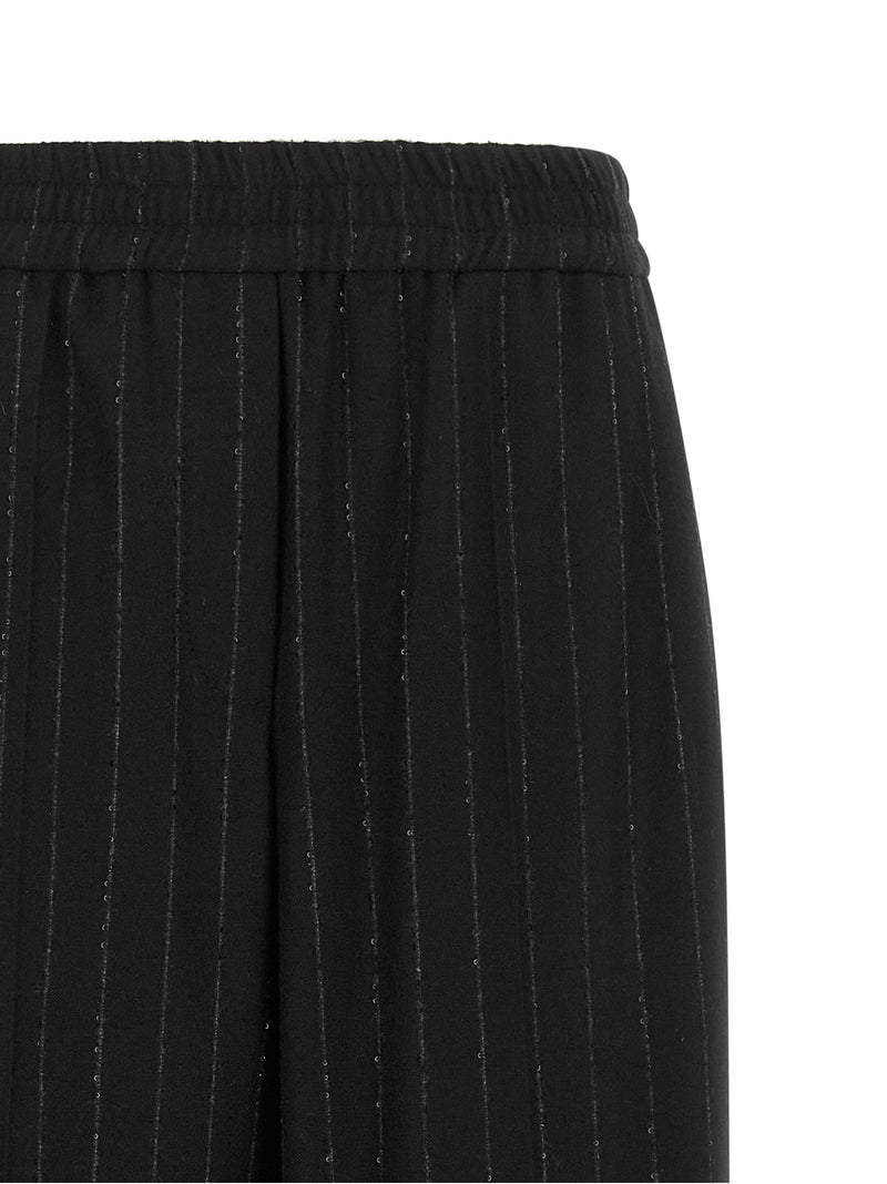 Brunello Cucinelli Pantalon décontracté en laine vierge bleu