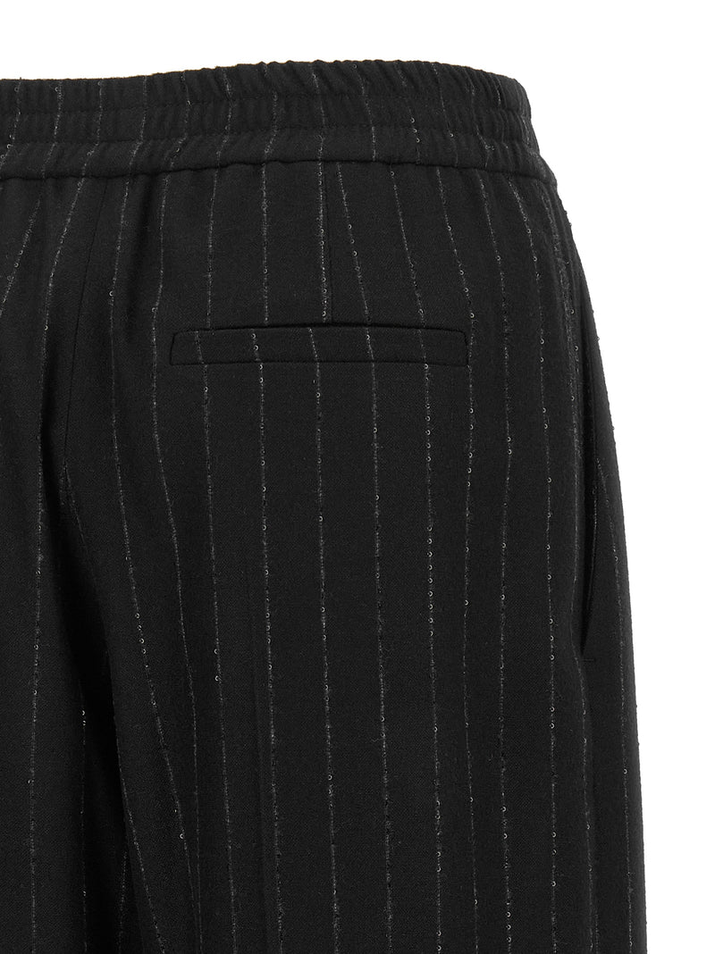 Brunello Cucinelli Pantalon décontracté en laine vierge bleu