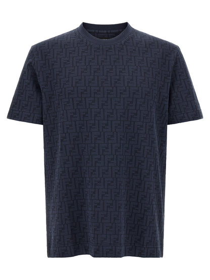 Fendi Blue Cotton T-Shirt