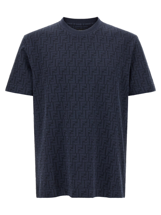 Fendi Blue Cotton T-Shirt