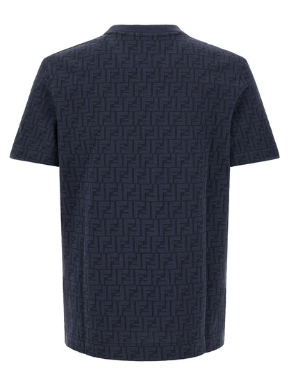 Fendi Blue Cotton T-Shirt